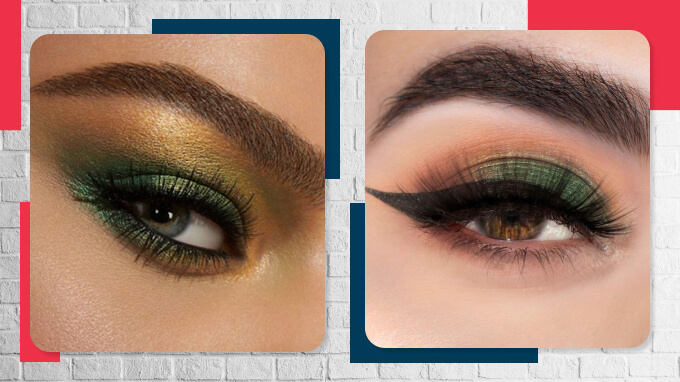 Warm Copper Green Eyeshadow Makeup